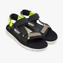 Camper Black / Beige / Neon Yellow Sandals Mens - Oruga Online Ireland | DAFYO6580